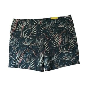 All in Motion Hybrid Shorts Green Tropical UPF 50 Pockets XXL